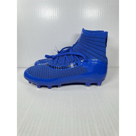 Sz 10 Under Armour Highlight MC 2.0 INTELLIKNIT Football Cleats Men Blue 3027304 - Picture 3 of 7